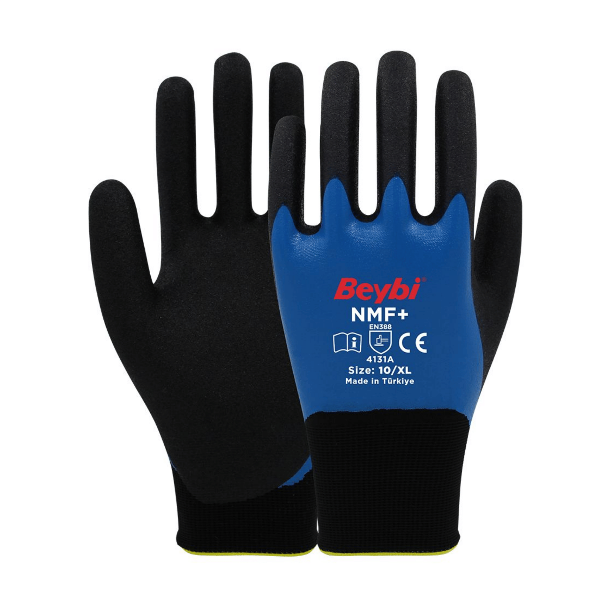 Beybi NMF+ Tam Mikro Köpük Nitril Kaplı Polyester Astar A kesilme Dirençli İş Eldiveni EN388 4131A
